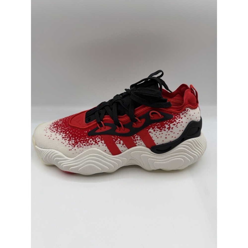 Adidas Trae Young 3 Basketball Sneakers,Men's 9,Red White Black, IE2704,NWOB